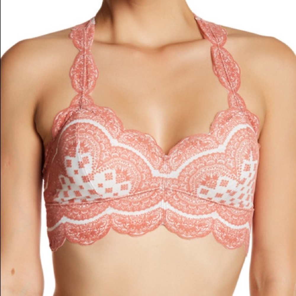 Free People Strange Magic Flocked Bralette Size Medium